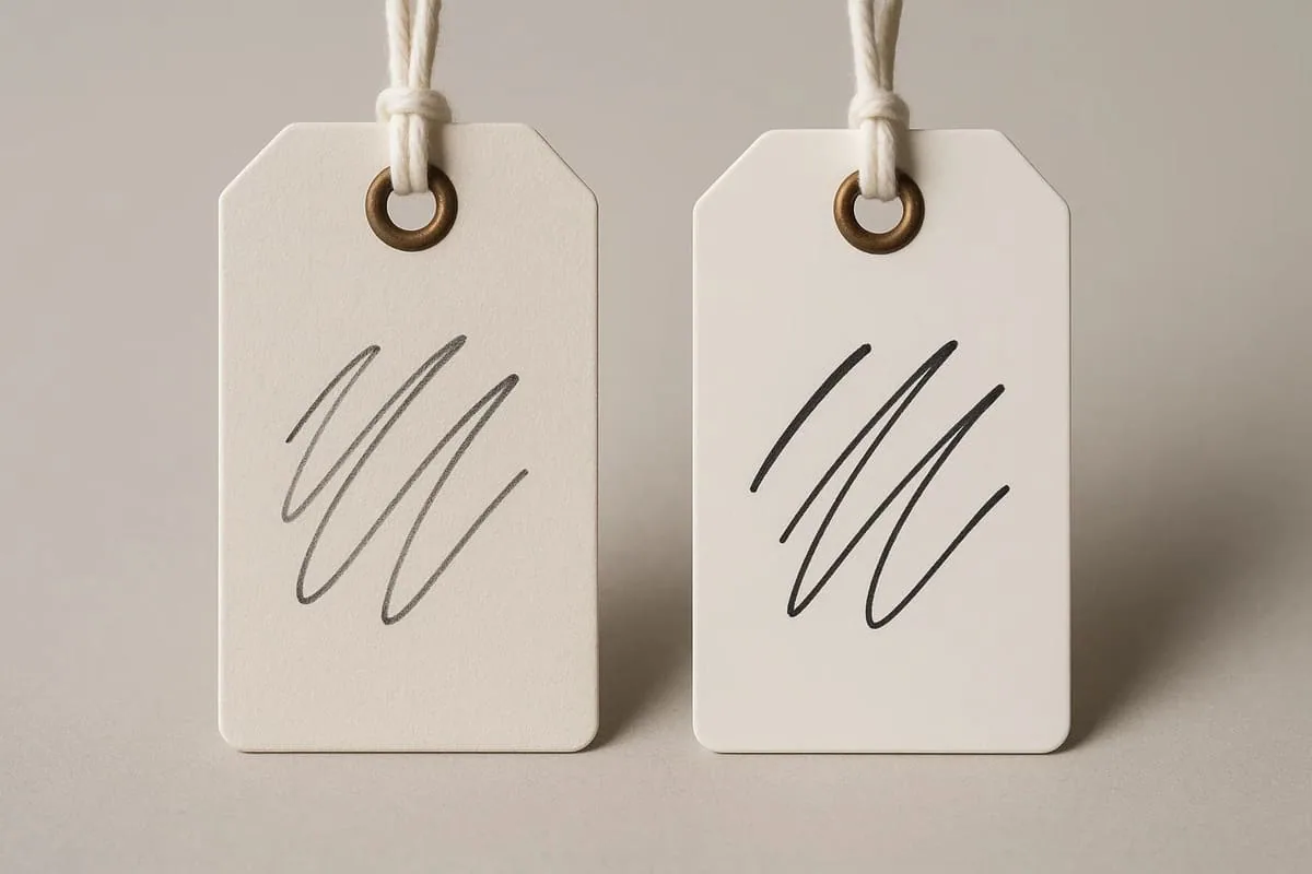 Swing tag and hang tag comparison