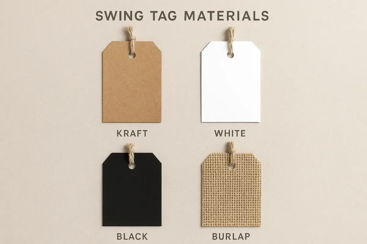 Printed swing tag material options
