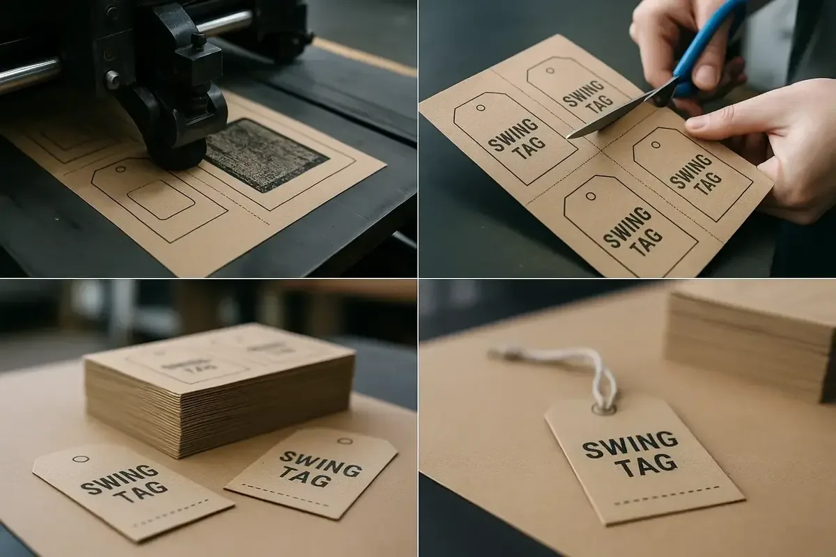 Hang tag printing process