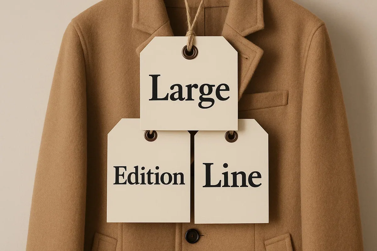 Large format swing tag