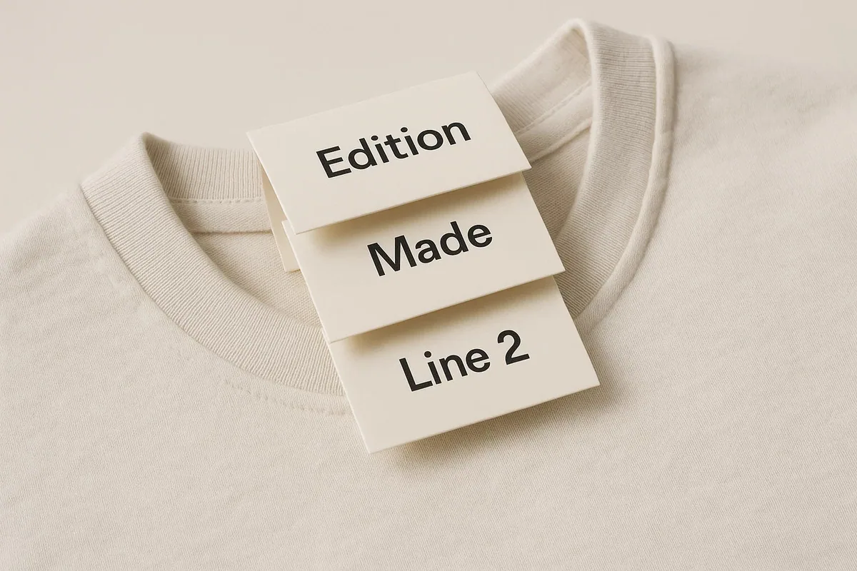Folded custom swing tag template