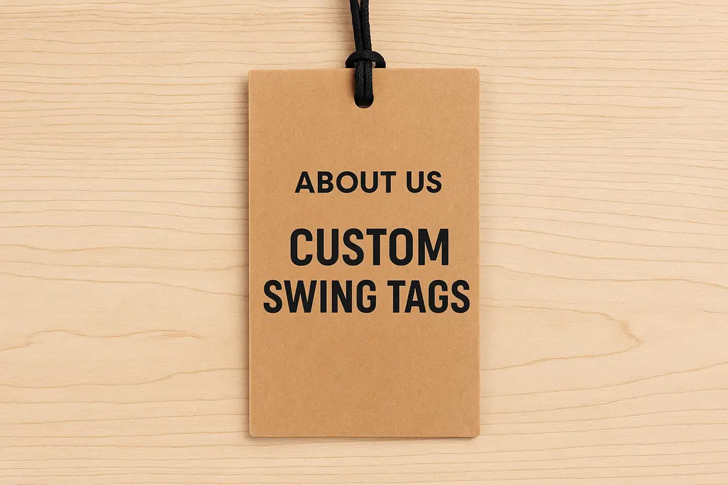 about us - custom swing tags