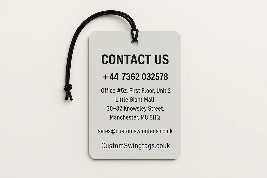 contact us of custom swing tags